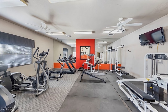 7701 W Robindale Rd Unit 274, Las Vegas, NV 89113 - gym featuring a ceiling fan