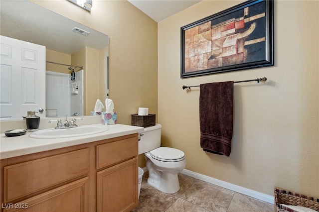 7701 W Robindale Rd Unit 274, Las Vegas, NV 89113 - bathroom with vanity, tile patterned floors, and a shower