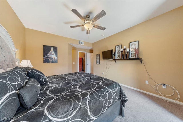 7701 W Robindale Rd Unit 274, Las Vegas, NV 89113 - carpeted bedroom featuring baseboards and a ceiling fan