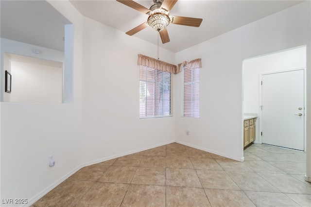 3029 Brownbirds Nest Dr, Henderson, NV 89052 - spare room featuring ceiling fan and light tile patterned flooring