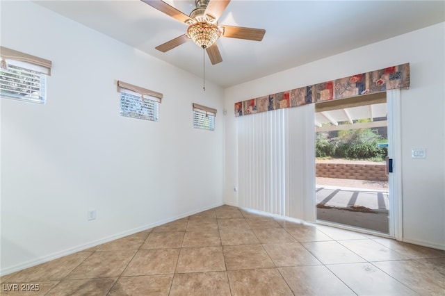 3029 Brownbirds Nest Dr, Henderson, NV 89052 - unfurnished room featuring healthy amount of natural light, ceiling fan, and tile patterned flooring