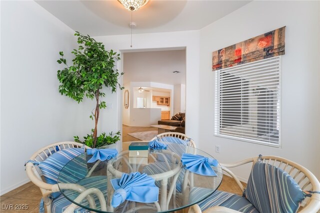 3029 Brownbirds Nest Dr, Henderson, NV 89052 - tiled dining area with ceiling fan
