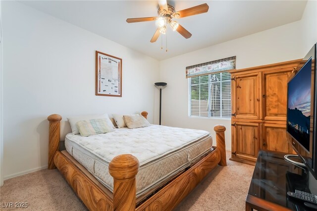 3029 Brownbirds Nest Dr, Henderson, NV 89052 - bedroom with light carpet and a ceiling fan