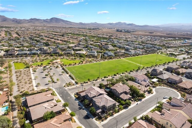 3029 Brownbirds Nest Dr, Henderson, NV 89052 - aerial view of residential area with a mountain backdrop
