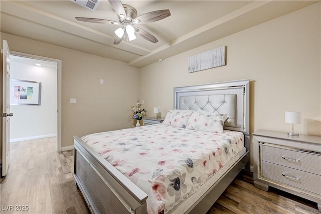 8565 Silver Coast St, Las Vegas, NV 89139 - bedroom with wood finished floors and ceiling fan