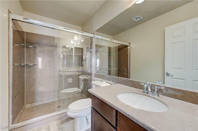 8565 Silver Coast St, Las Vegas, NV 89139 - bathroom with vanity and a stall shower