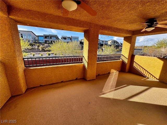 5361 Candlespice Way, Las Vegas, NV 89135 - patio / terrace featuring a ceiling fan and a residential view