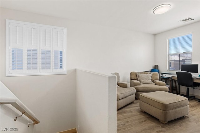 10368 Mystic Pine Rd, Las Vegas, NV 89135 - living area with wood finished floors and an office area