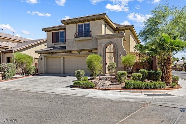 3405 Brook Song Ave, North Las Vegas, NV 89081 - mediterranean / spanish-style house featuring stucco siding, driveway, and a garage