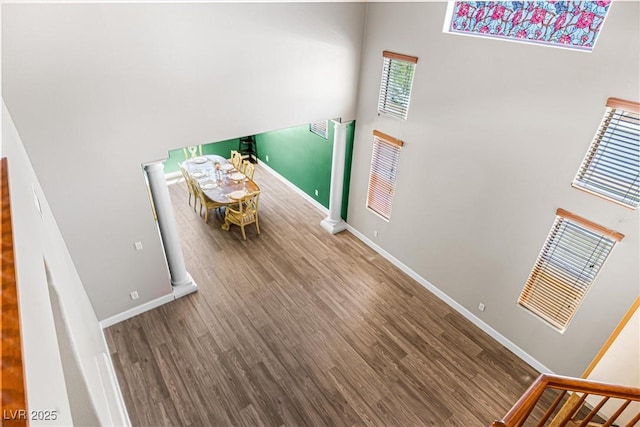 3405 Brook Song Ave, North Las Vegas, NV 89081 - interior space with a high ceiling and wood finished floors