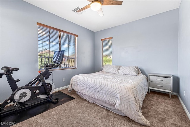 3405 Brook Song Ave, North Las Vegas, NV 89081 - bedroom with carpet flooring and a ceiling fan