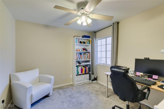 2925 Wigwam Pkwy Unit 1124, Henderson, NV 89074 - carpeted home office with ceiling fan and baseboards