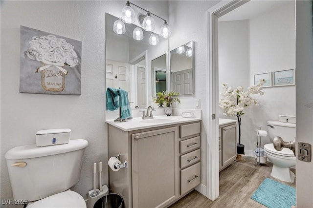 5220 Melbourne Ridge Ct, Las Vegas, NV 89141 - bathroom with wood finished floors and vanity
