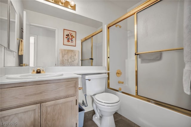 5139 Zapata Ln, North Las Vegas, NV 89031 - bathroom featuring vanity, enclosed tub / shower combo, and tile patterned floors