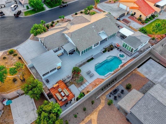 5438 Sierra Brook Ct, Las Vegas, NV 89149 - aerial view of a pool area