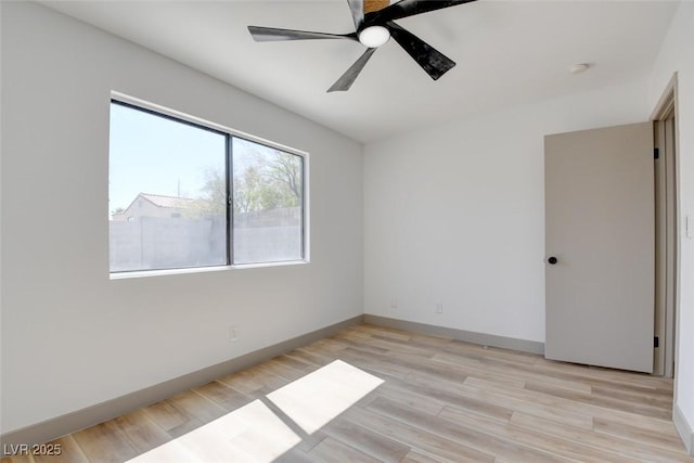 116 Lotus Blossom Ct, Las Vegas, NV 89145 - unfurnished room with a ceiling fan, light wood finished floors, and a smoke detector