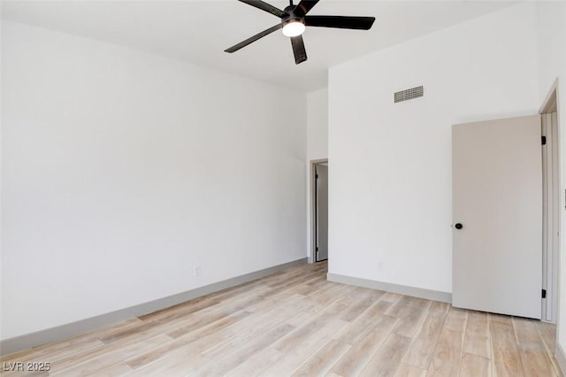 116 Lotus Blossom Ct, Las Vegas, NV 89145 - unfurnished bedroom with light wood-type flooring, a towering ceiling, and ceiling fan