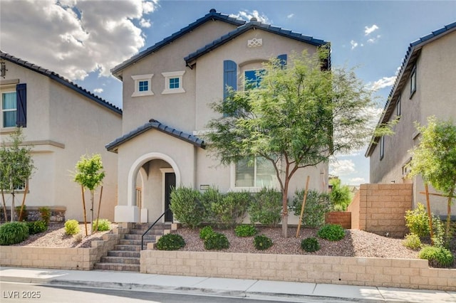 10556 Sariah Skye Ave, Las Vegas, NV 89166 - mediterranean / spanish-style home featuring stucco siding and a tile roof