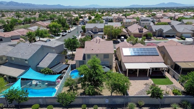 7137 Eyebright St, Las Vegas, NV 89131 - aerial view of residential area featuring a mountain backdrop