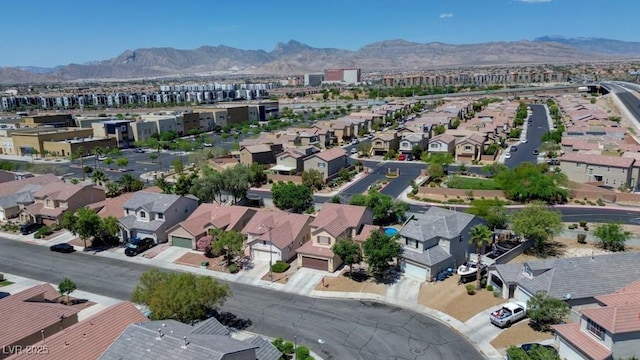 7137 Eyebright St, Las Vegas, NV 89131 - aerial view of residential area with mountains