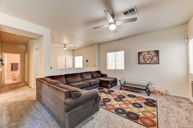7137 Eyebright St, Las Vegas, NV 89131 - living area with a ceiling fan and carpet floors