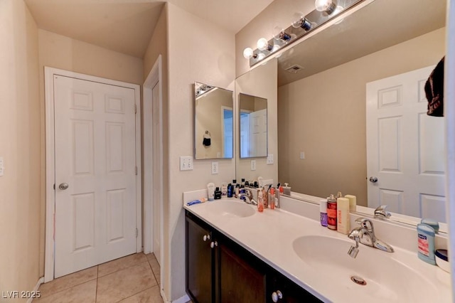 7137 Eyebright St, Las Vegas, NV 89131 - bathroom with double vanity and tile patterned flooring