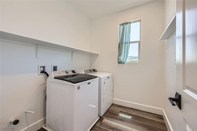 1213 Granite Falls Pl, North Las Vegas, NV 89084 - laundry area featuring washing machine and dryer and dark wood-style floors