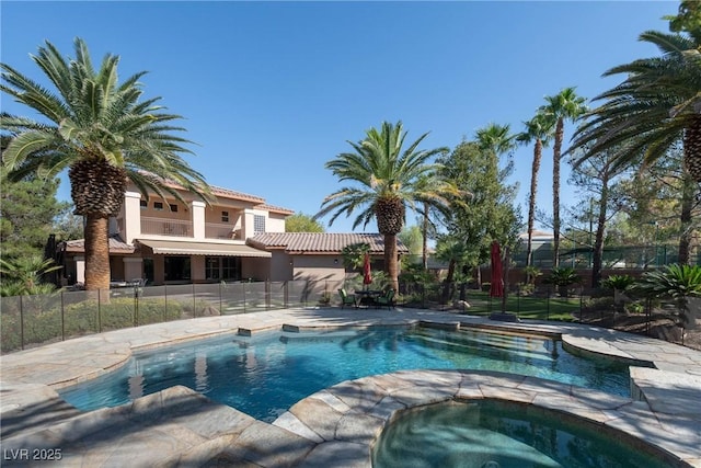 2285 Villefort Ct, Las Vegas, NV 89117 - view of pool with an in-ground hot tub