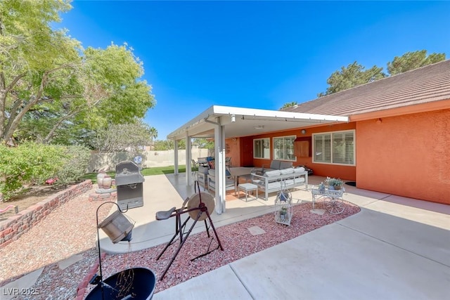 4045 N Chieftain St, Las Vegas, NV 89129 - view of patio featuring an outdoor hangout area and area for grilling