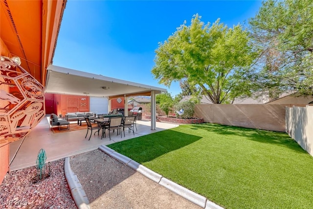 4045 N Chieftain St, Las Vegas, NV 89129 - fenced backyard with a patio