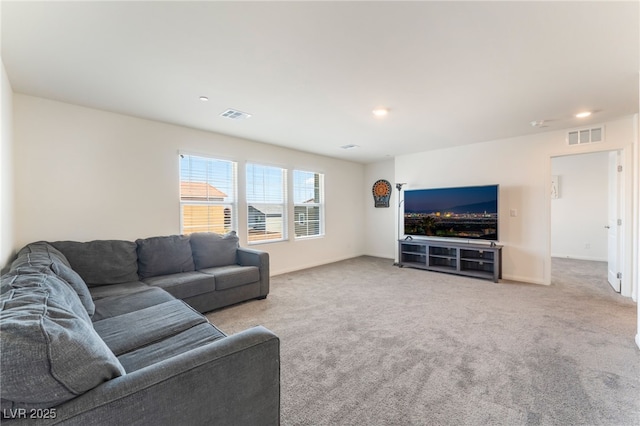 7211 Alabaster Peak St, Las Vegas, NV 89166 - carpeted living area with baseboards and recessed lighting