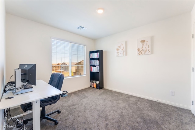 7211 Alabaster Peak St, Las Vegas, NV 89166 - carpeted home office featuring baseboards