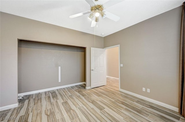 819 Sandsprings St, Henderson, NV 89011 - unfurnished bedroom with light wood-type flooring, a closet, and a ceiling fan