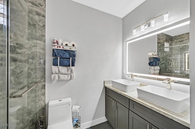 3591 Gloucester Gate St, Las Vegas, NV 89122 - full bath featuring double vanity and a shower stall
