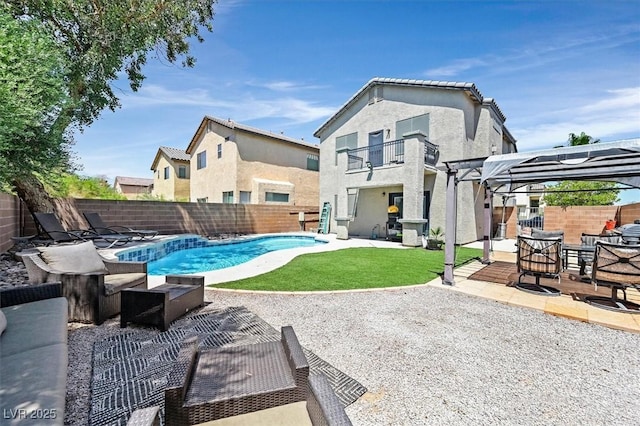 3591 Gloucester Gate St, Las Vegas, NV 89122 - view of swimming pool featuring a fenced backyard and a patio area