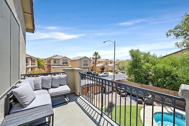 3591 Gloucester Gate St, Las Vegas, NV 89122 - balcony featuring a residential view