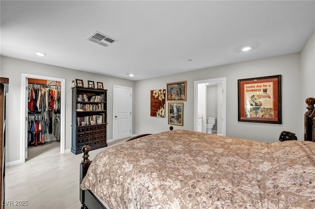 8346 Vinamala Ave, Las Vegas, NV 89149 - bedroom with a spacious closet, recessed lighting, a closet, and ensuite bathroom