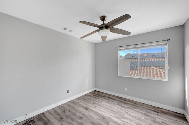 5823 Rose Sage St, North Las Vegas, NV 89031 - spare room with ceiling fan and wood finished floors