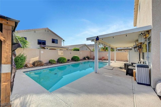 5823 Rose Sage St, North Las Vegas, NV 89031 - view of swimming pool featuring a fenced backyard and a patio
