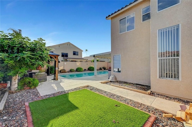 5823 Rose Sage St, North Las Vegas, NV 89031 - fenced backyard featuring a gazebo and a patio