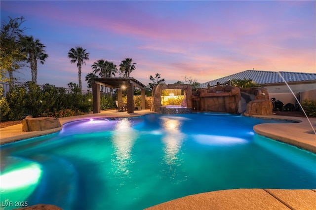 352 Angels Trace Ct, Las Vegas, NV 89148 - view of swimming pool with a patio area and a pool with connected hot tub