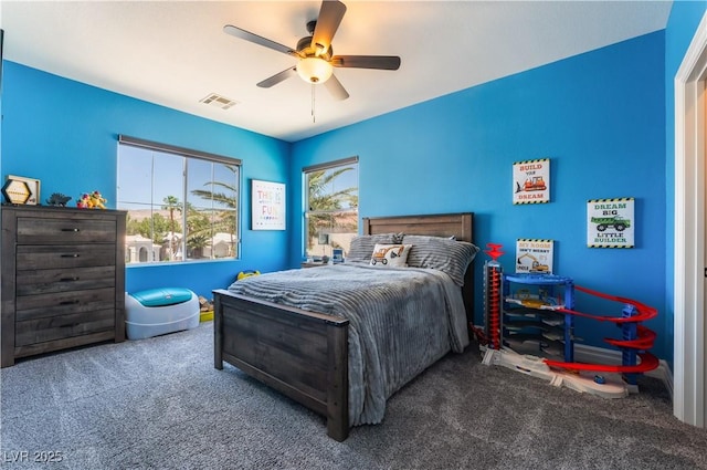 352 Angels Trace Ct, Las Vegas, NV 89148 - bedroom featuring carpet and a ceiling fan