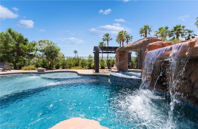352 Angels Trace Ct, Las Vegas, NV 89148 - view of swimming pool featuring a pool with connected hot tub