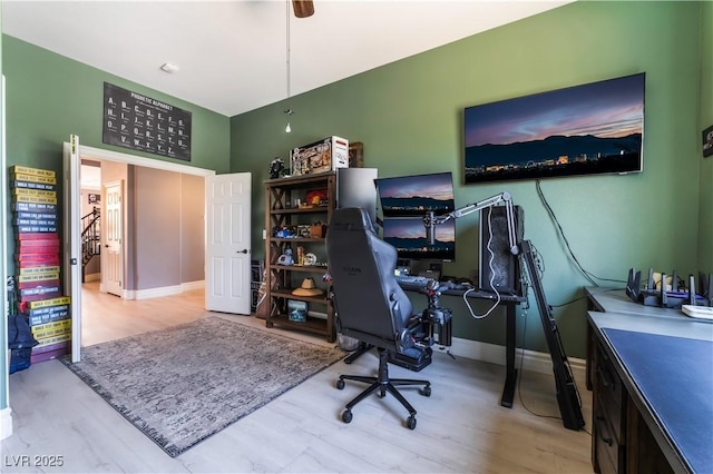 352 Angels Trace Ct, Las Vegas, NV 89148 - office area with wood finished floors and baseboards