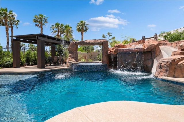 352 Angels Trace Ct, Las Vegas, NV 89148 - view of pool with a patio and a pool with connected hot tub