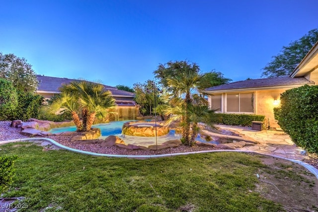 10300 Wellside Hill Ave, Las Vegas, NV 89145 - view of grassy yard featuring an outdoor pool