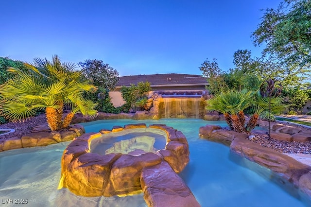 10300 Wellside Hill Ave, Las Vegas, NV 89145 - view of pool with a pool with connected hot tub