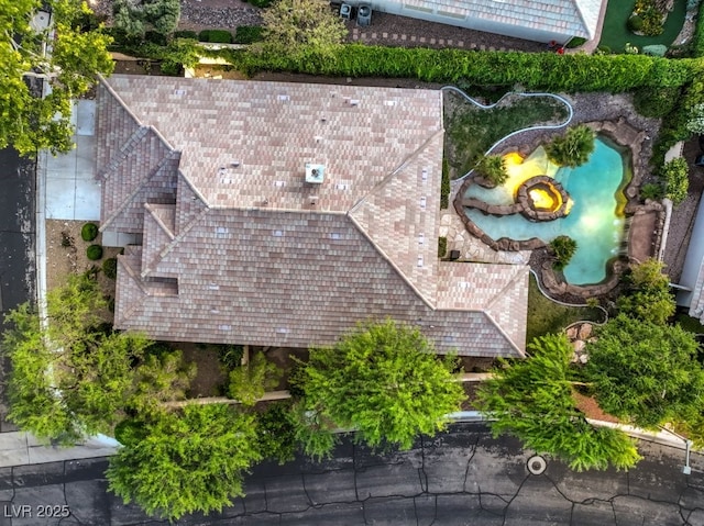 10300 Wellside Hill Ave, Las Vegas, NV 89145 - aerial view of property and surrounding area featuring a pool area
