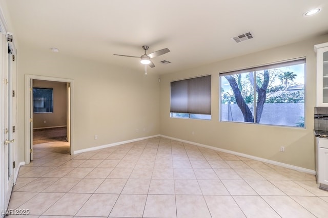 10300 Wellside Hill Ave, Las Vegas, NV 89145 - spare room with a ceiling fan, light tile patterned floors, and recessed lighting