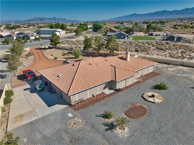 3251 S Parkridge Ave, Pahrump, NV 89048 - aerial perspective of suburban area featuring mountains